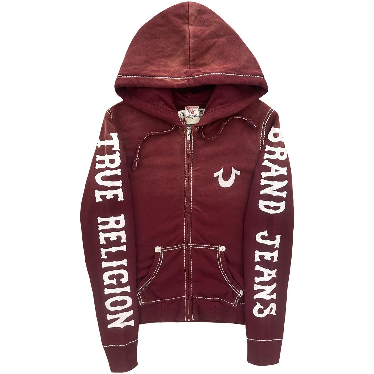 True religion hot sale burgundy hoodie