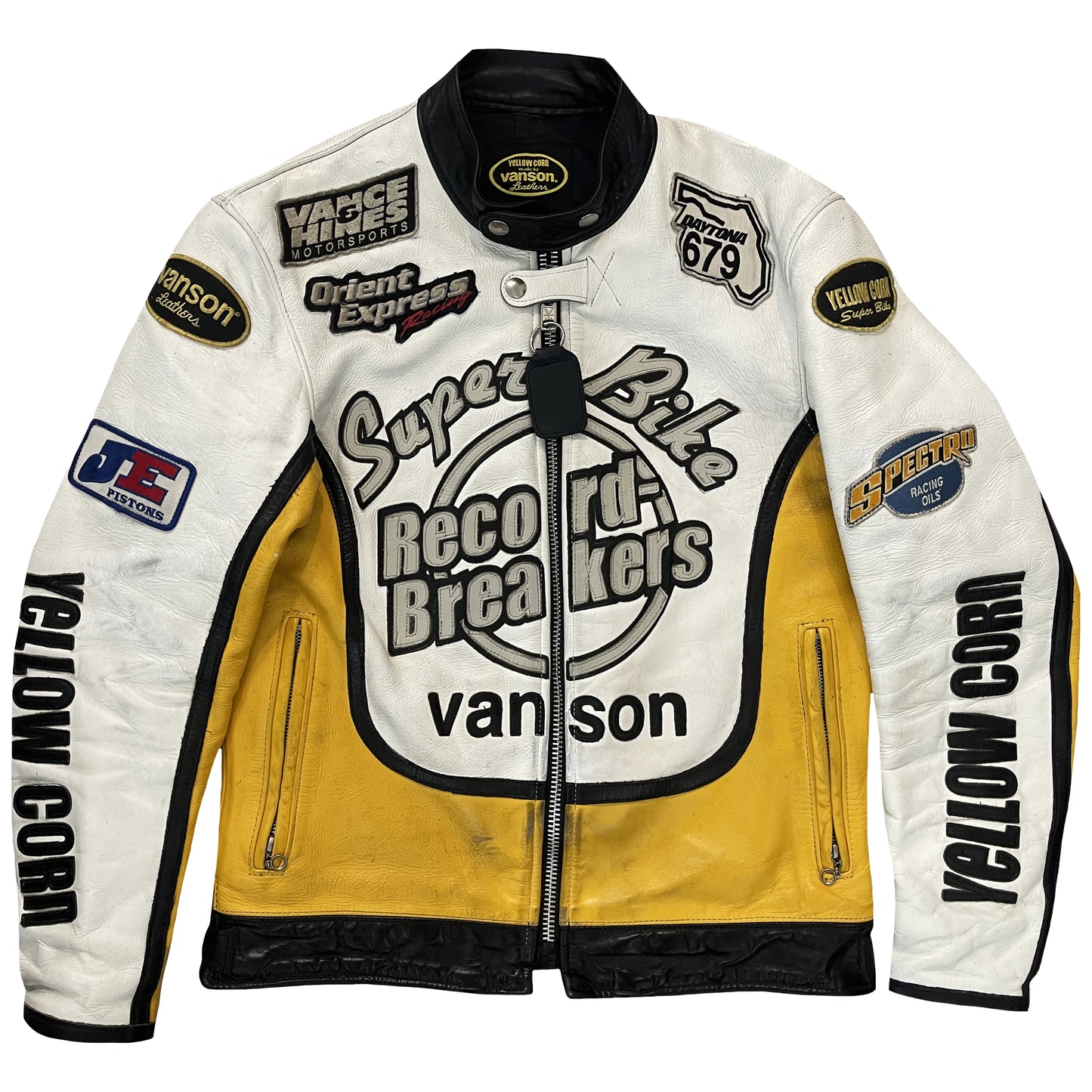 Vanson Leathers x Yellow Corn Motorcycle Racer Jacket - M