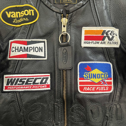 Vanson Leathers 'One Star' Motorcycle Racer Jacket