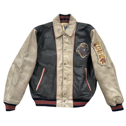 Avirex Sioux Football Team Leather Varsity Jacket - S