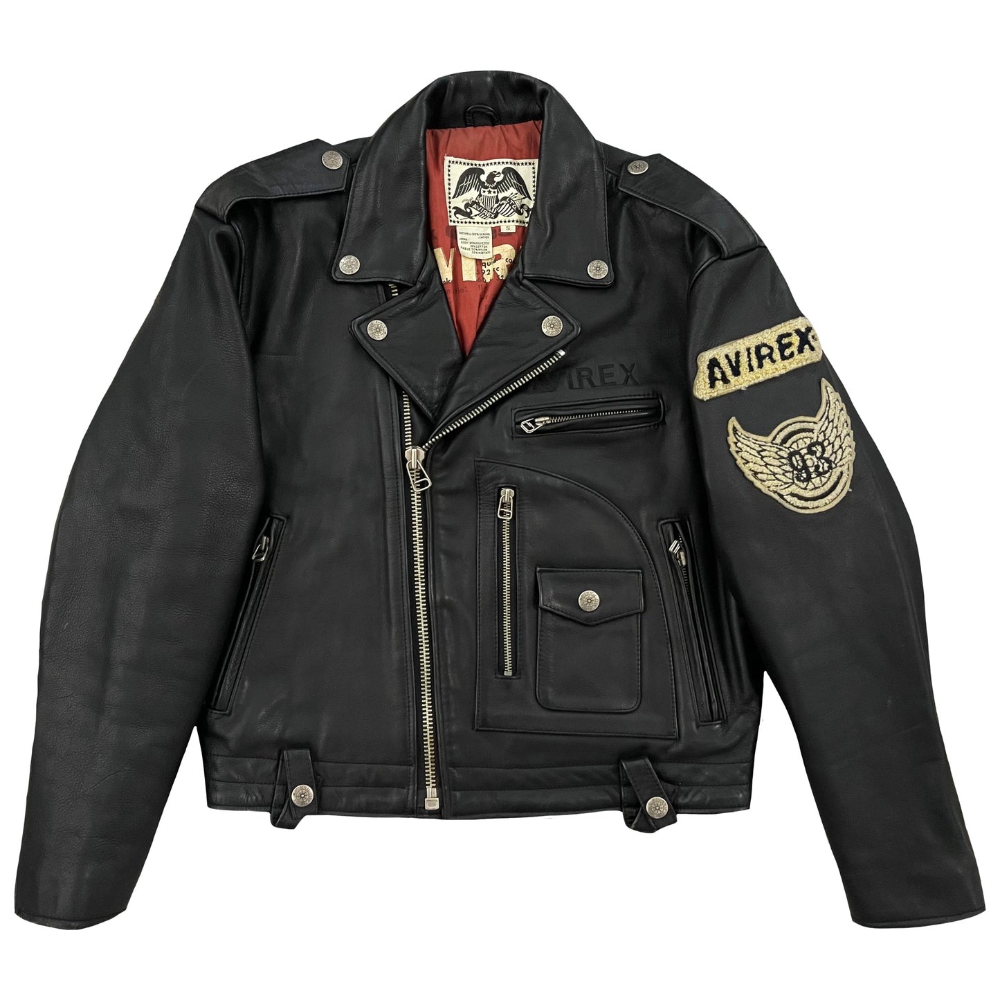 Avirex Daytona Leather Biker Jacket - S