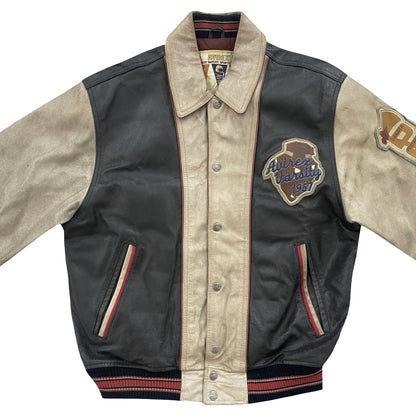 Avirex Sioux Football Team Leather Varsity Jacket - S