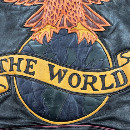 Jeff Hamilton 'Save The World Now' Leather Biker Jacket - M