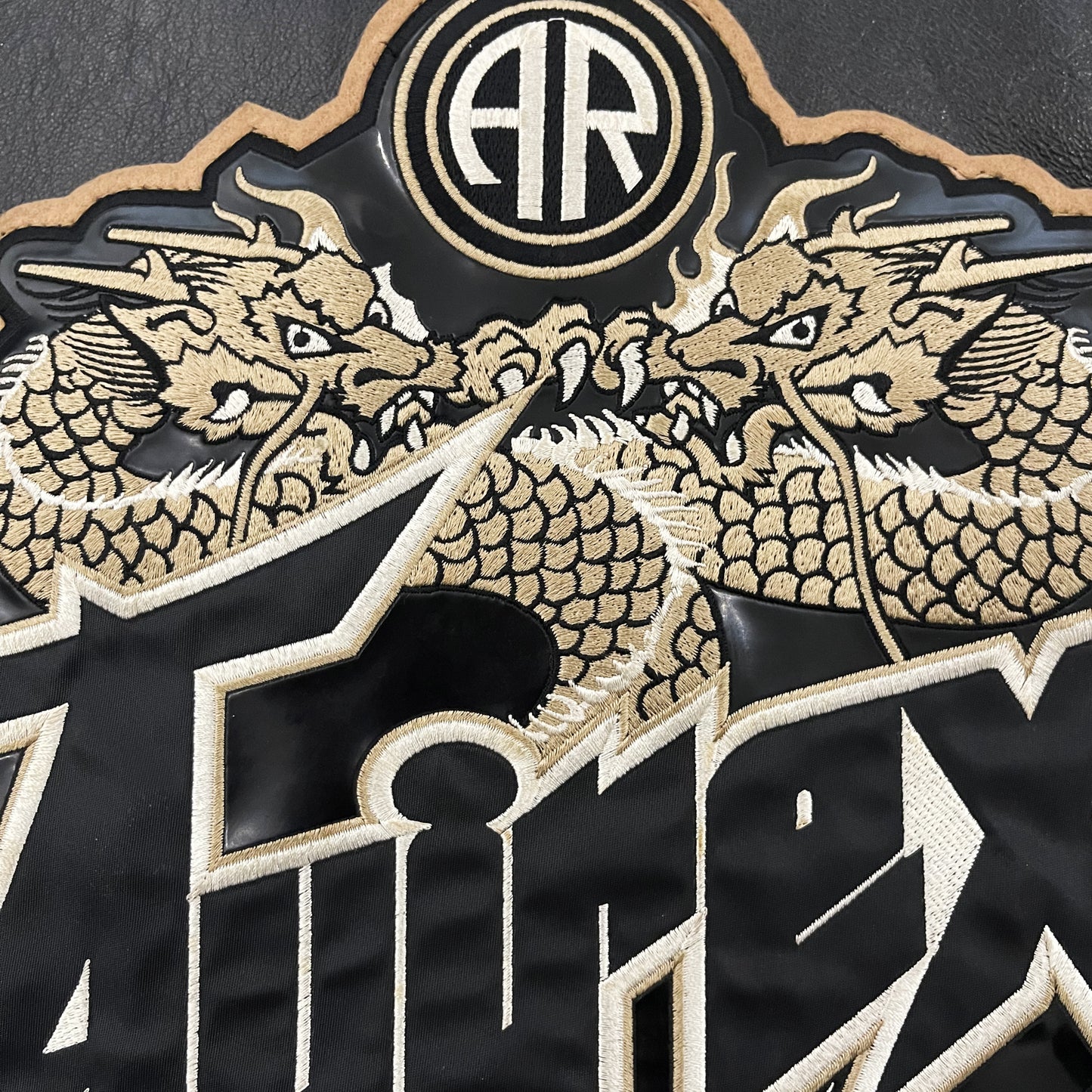 Avirex Double Dragon Leather Varsity Jacket - M