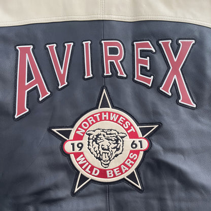 Avirex Wildbears Leather Varsity Jacket - XL