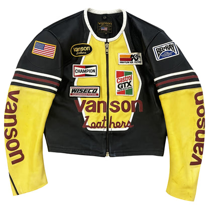 Vanson Leathers One Star Motorcycle Racer Jacket - L