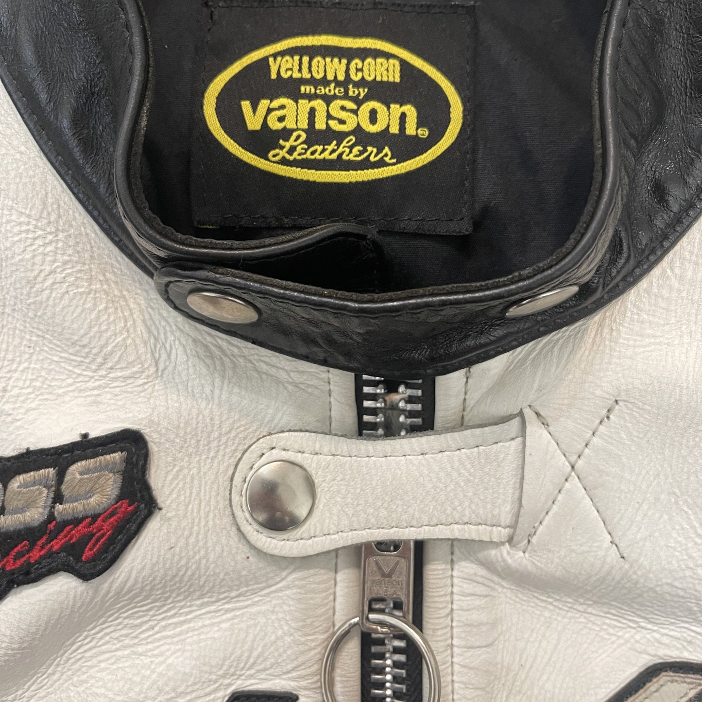 Vanson Leathers x Yellow Corn Motorcycle Racer Jacket - M