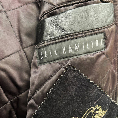 Jeff Hamilton 'Save The World Now' Leather Biker Jacket - M