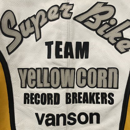 Vanson Leathers x Yellow Corn Motorcycle Racer Jacket - M