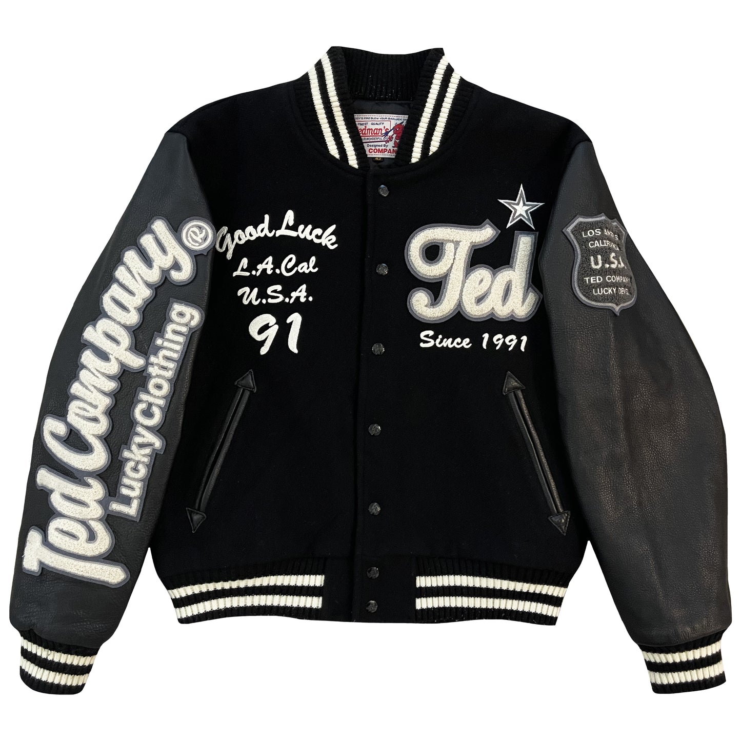 Tedman's 'Lucky Devil' Varsity Jacket - L