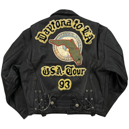 Avirex Daytona Leather Biker Jacket - S