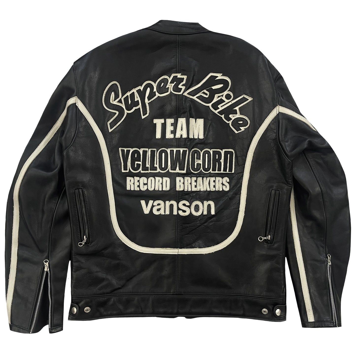 Vanson Leathers x Yellow Corn Motorcycle Racer Jacket - XL