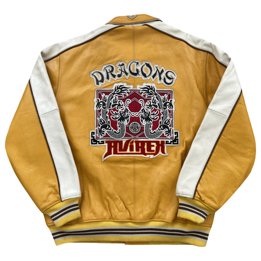 Avirex Twin Dragons Leather Varsity Jacket - XL