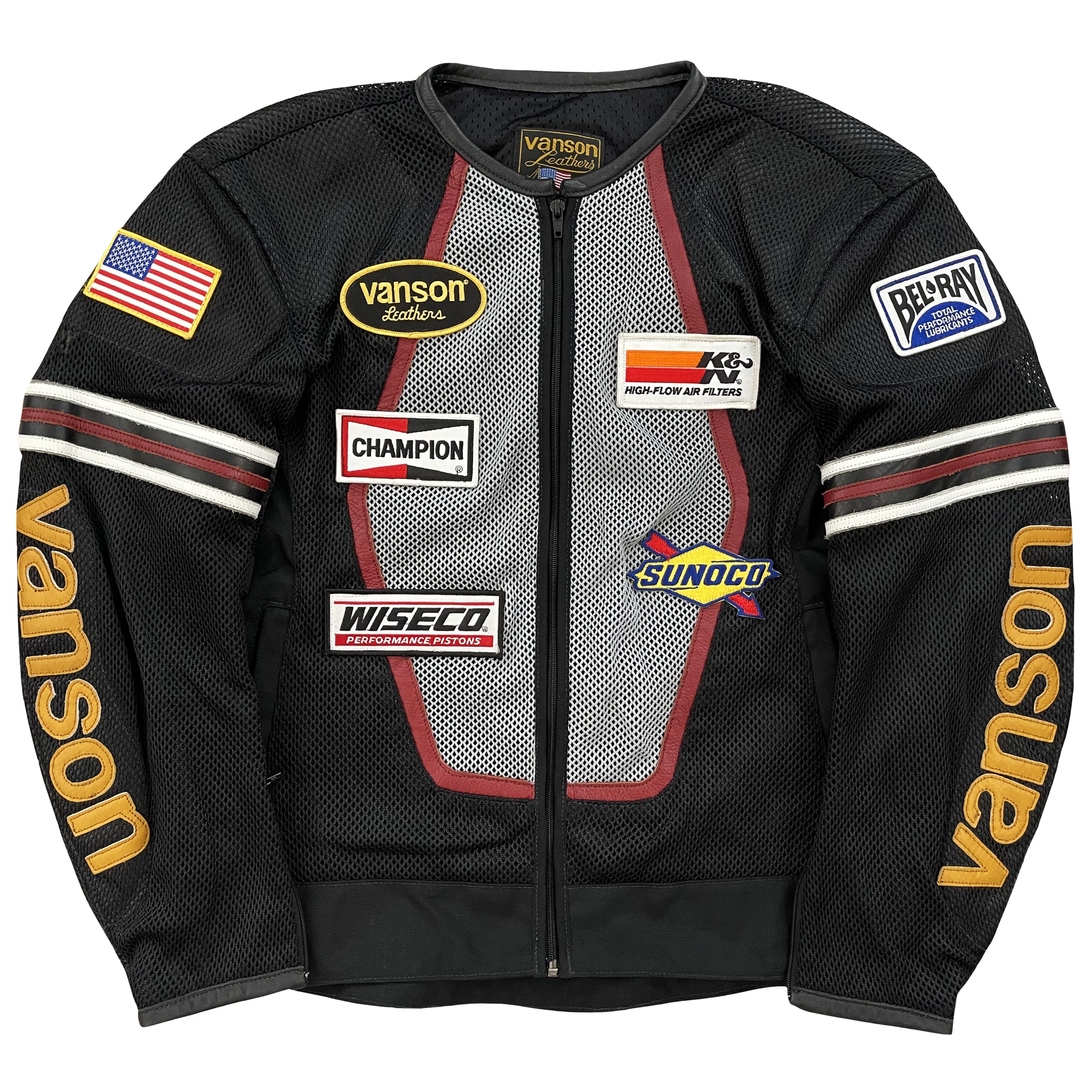 Vanson Leathers 'One Star' Mesh Motorcycle Racer Jacket - L – The Holy Grail