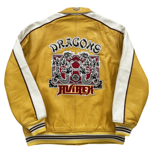 Avirex Twin Dragons Leather Varsity Jacket - XL