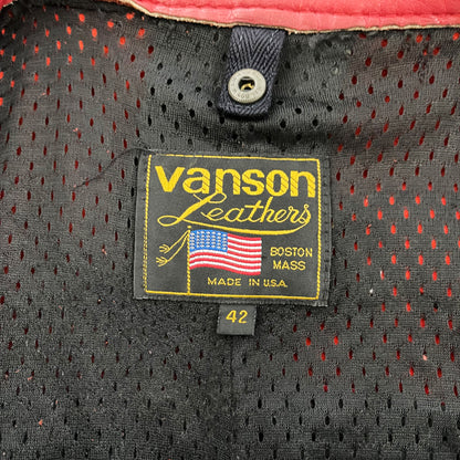 Vanson Leathers Kawasaki Bart Motorcycle Racing Jacket - L