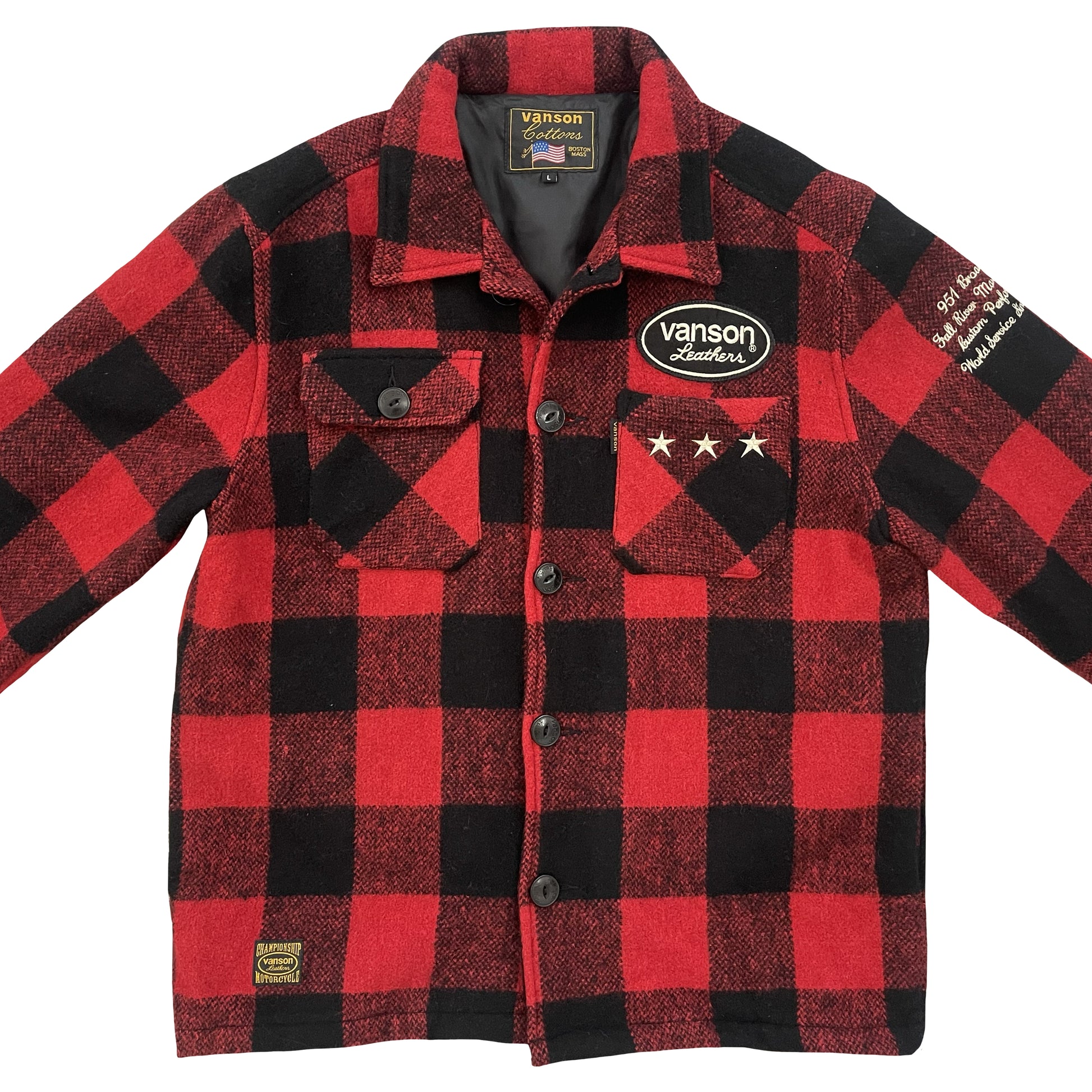 Vanson Leathers Buffalo Check Shirt Jacket