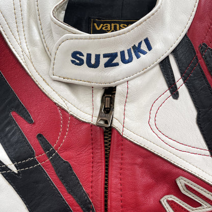 Vanson Leathers x Suzuki Motorcycle Racer Jacket - M