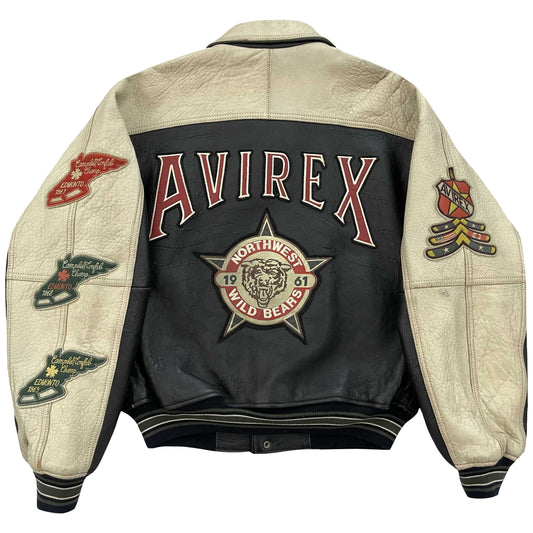 Avirex Wildbears Leather Varsity Jacket 