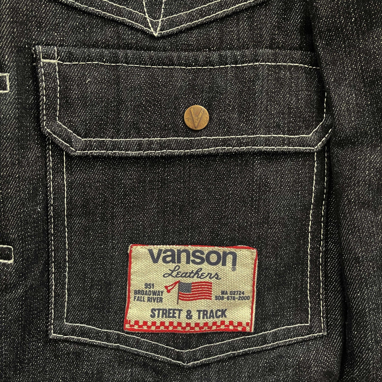 Vanson Leathers Denim Motorcycle Racer Jacket