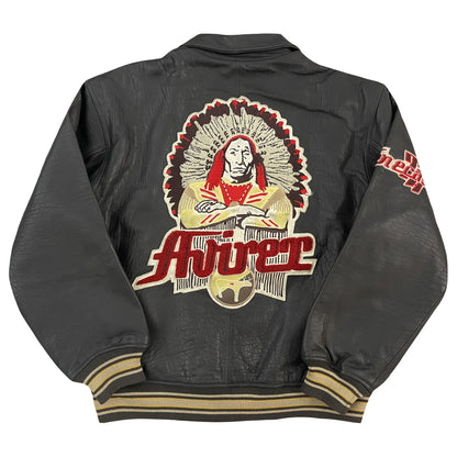 Avirex Senecas Leather Varsity Jacket - M