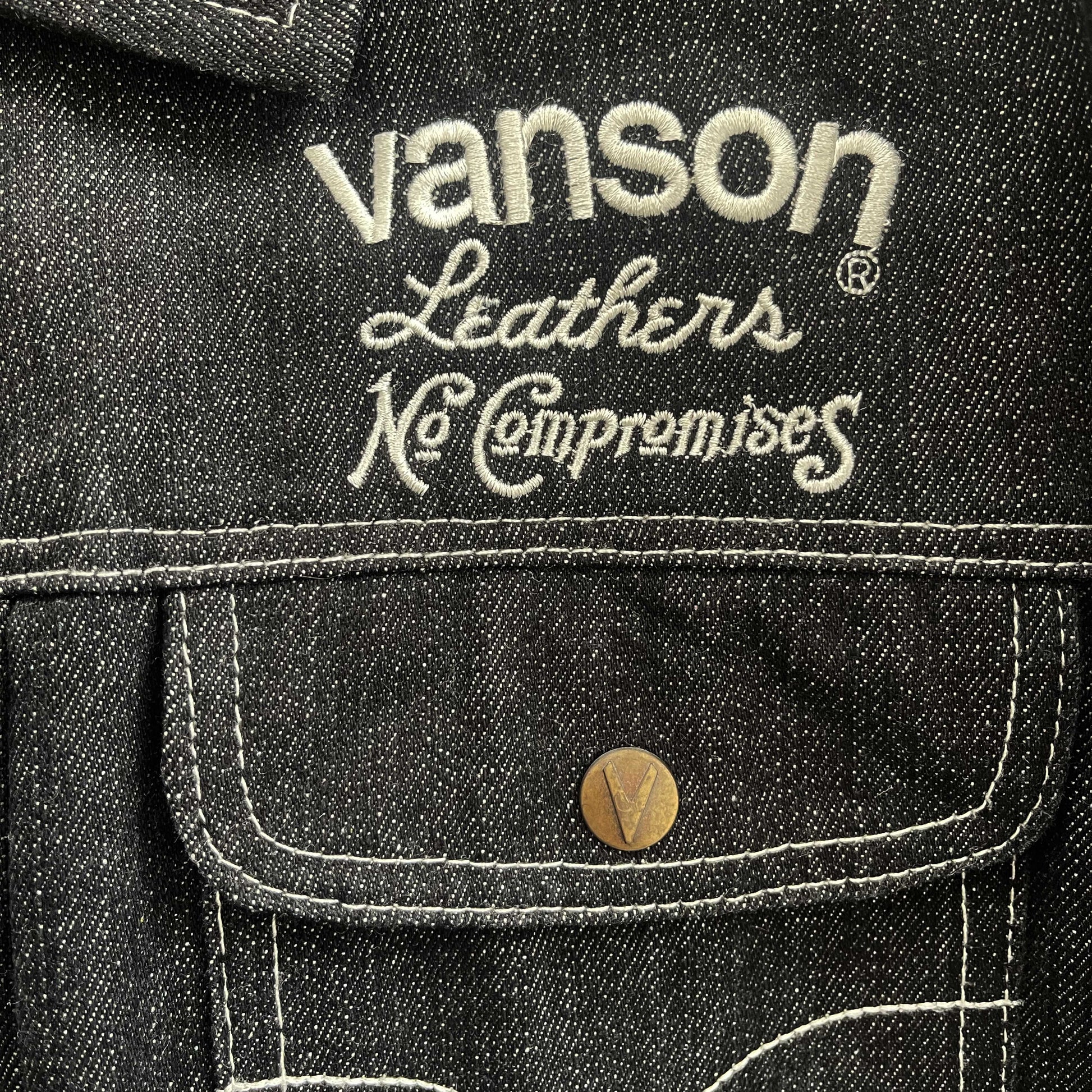 Vanson Leathers Denim Motorcycle Racer Jacket