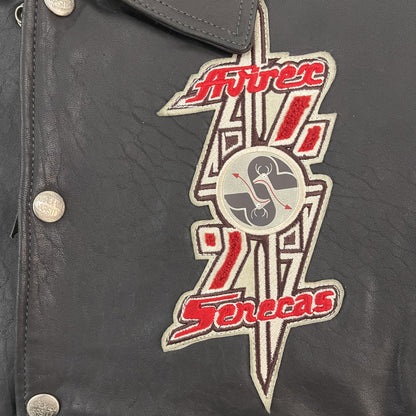 Avirex Senecas Leather Varsity Jacket - M