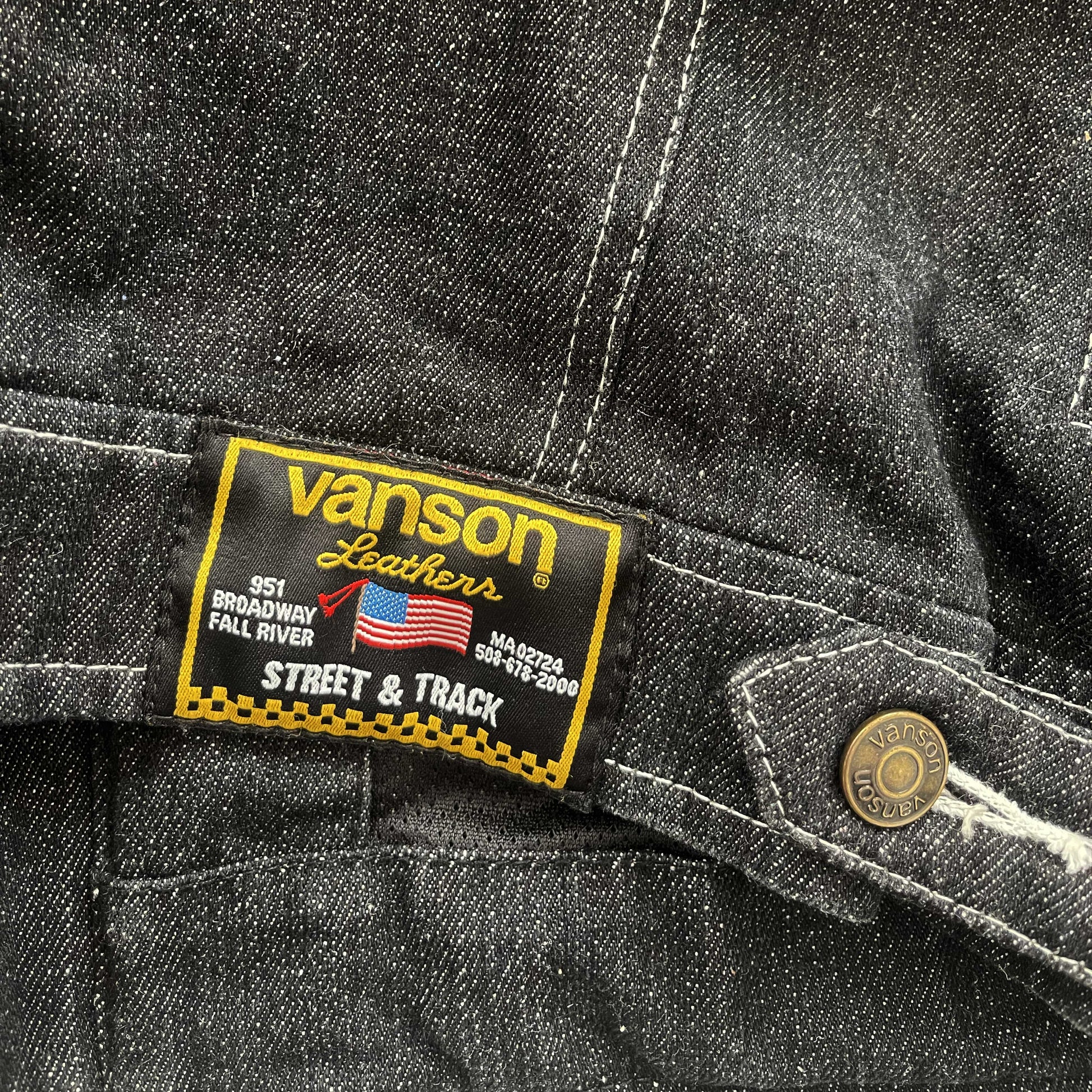 Vanson Leathers Denim Motorcycle Racer Jacket