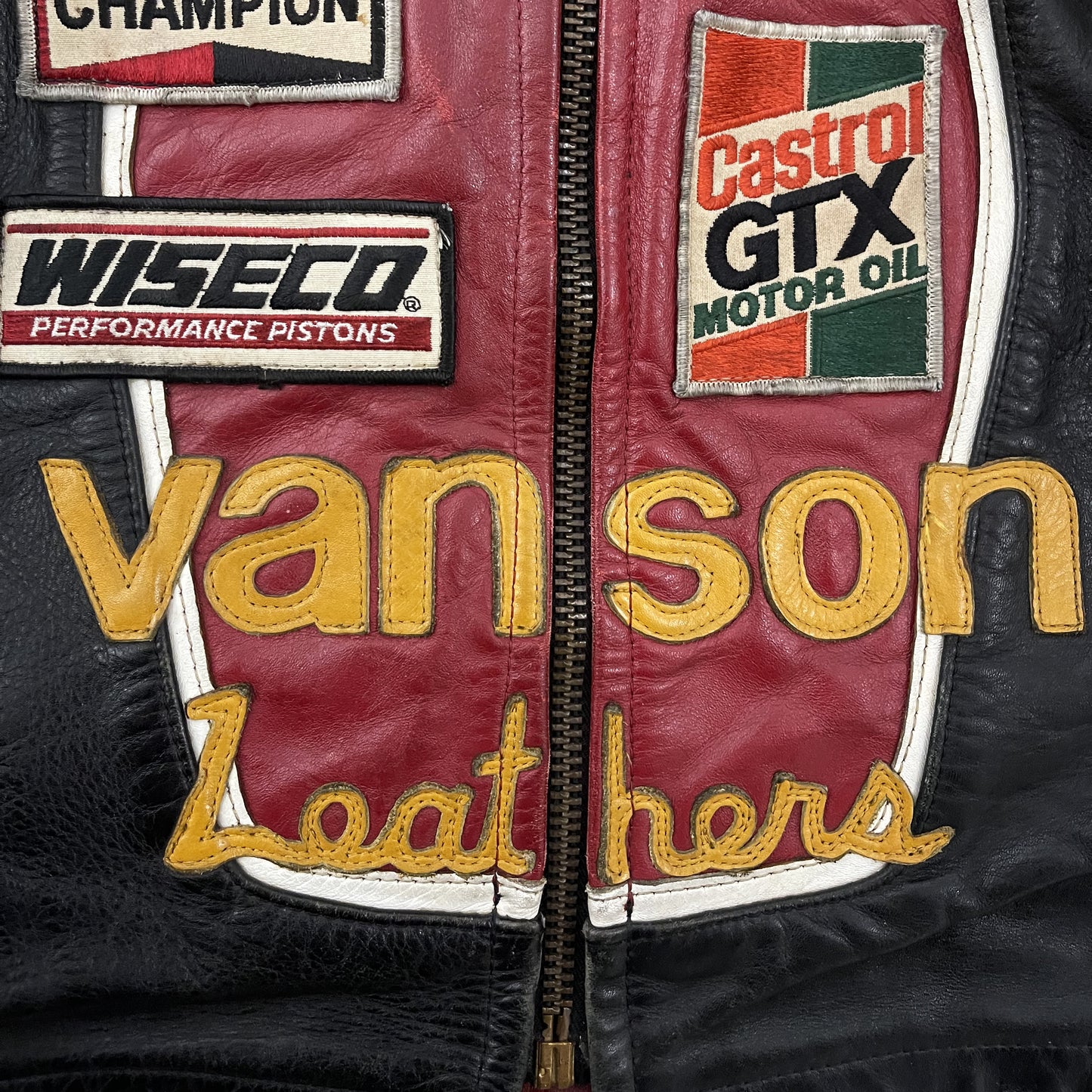 Vanson Leathers One Star Motorcycle Racer Jacket - S