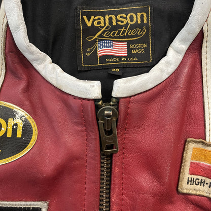 Vanson Leathers One Star Motorcycle Racer Jacket - S