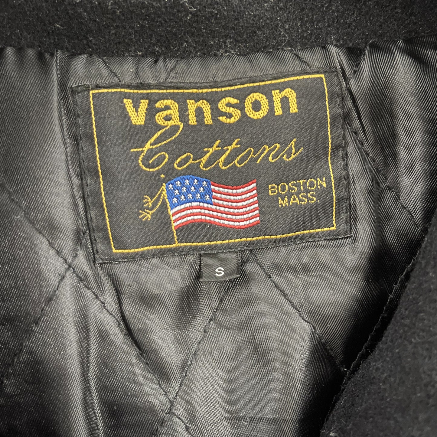 Vanson Leathers Wool Motorcycle Jacket - S