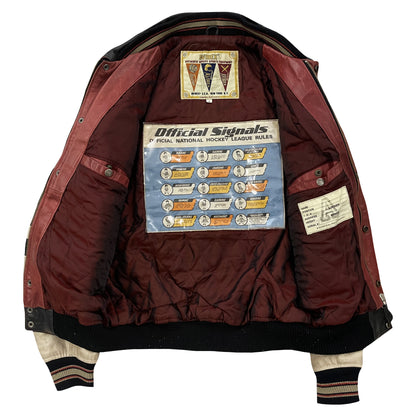 Avirex All Star Goalers Leather Varsity Jacket - S