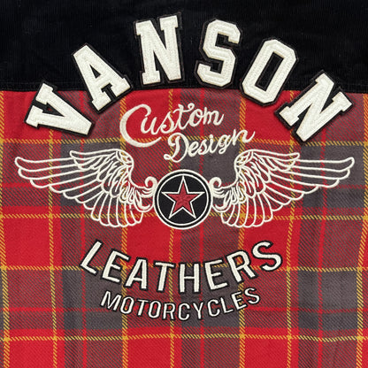 Vanson Leathers Plaid Check Shirt Jacket