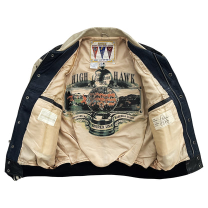 Avirex Chief High Hawk Leather Varsity Jacket - L