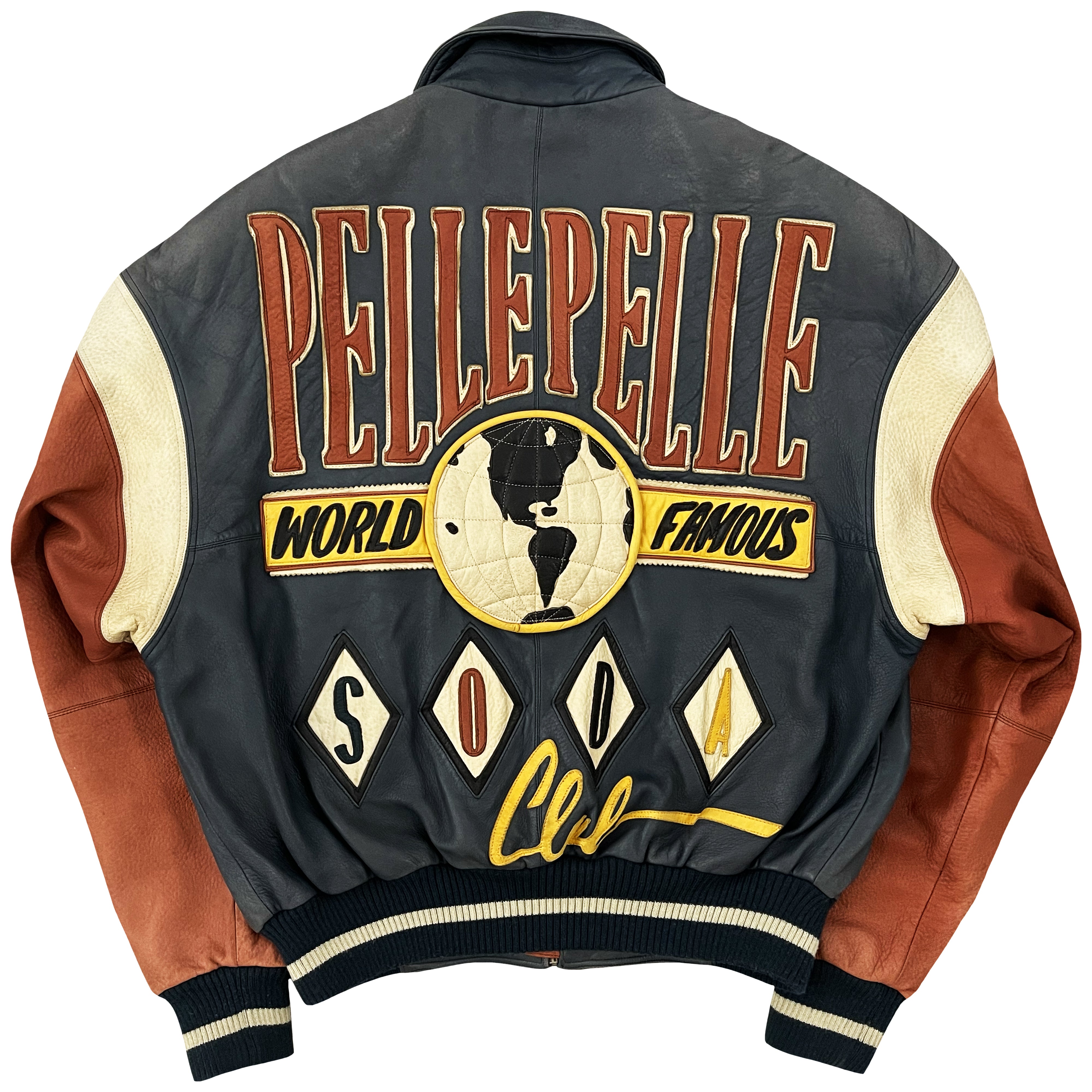 Vintage leather varsity on sale jacket