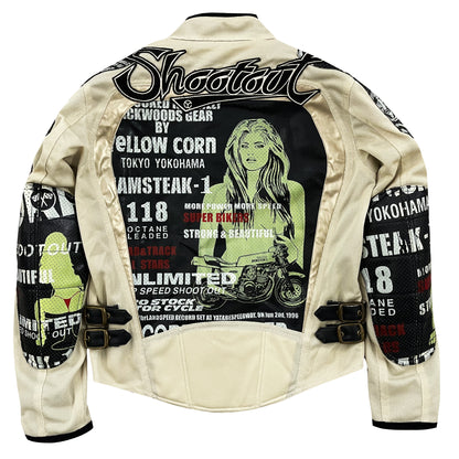 Yellow Corn Motorcycle Racing Jacket - M