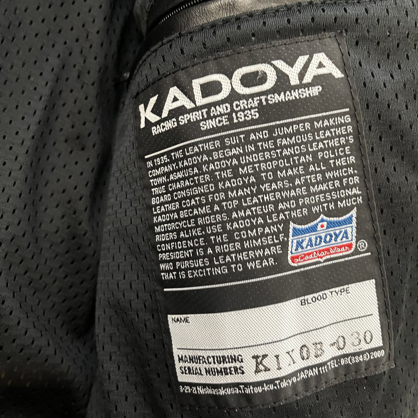 Kadoya Leather Racer Jacket