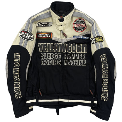 Yellow Corn Motorcycle Racing Jacket - M