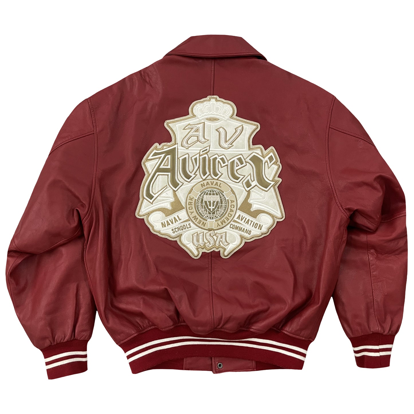 Avirex USNA Leather Varsity Jacket - M