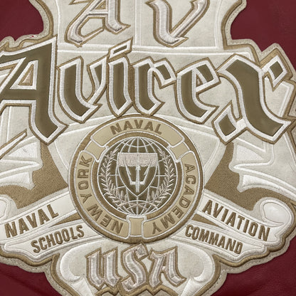 Avirex USNA Leather Varsity Jacket - M