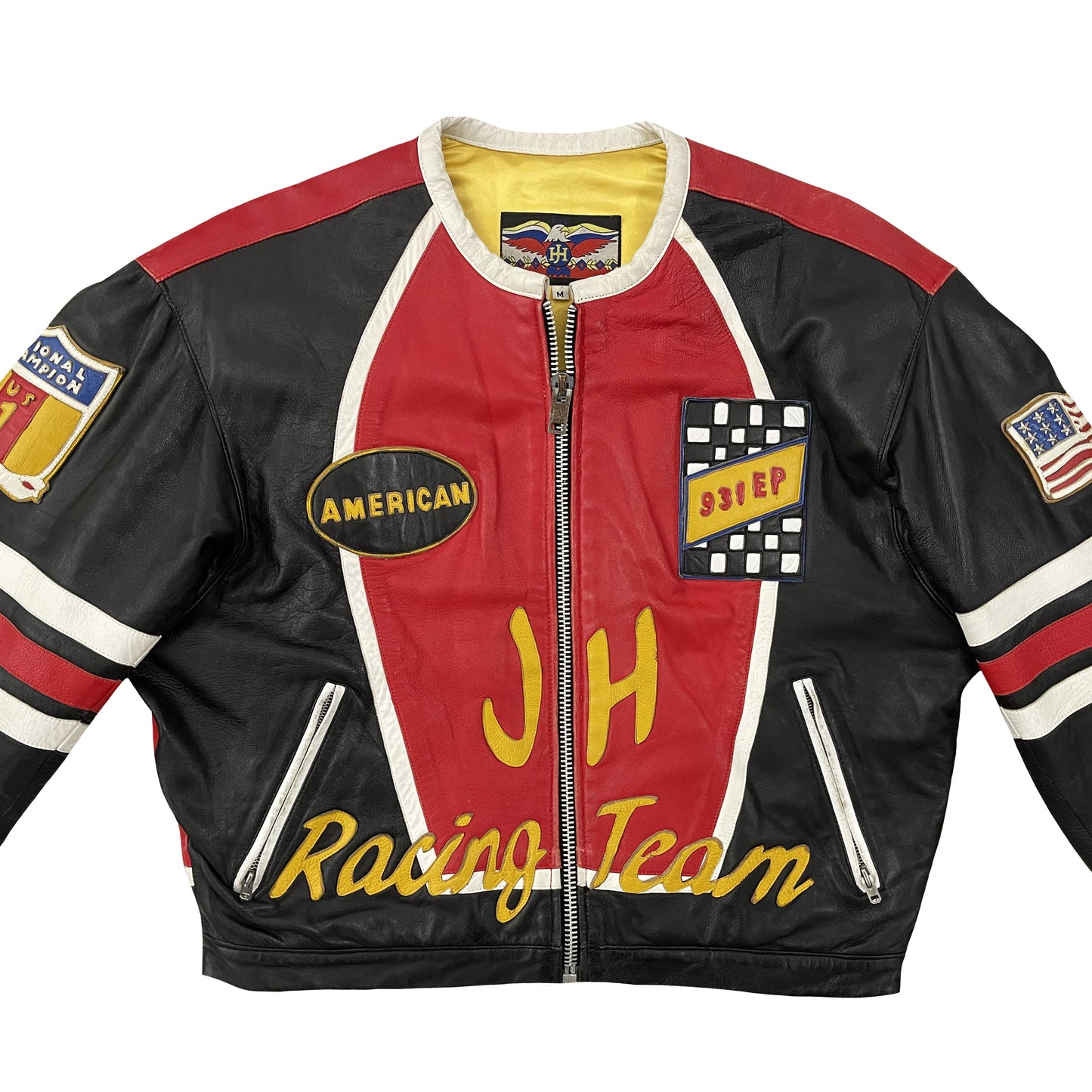 Jeff Hamilton 'JH Racing Team' Leather Biker Jacket - M