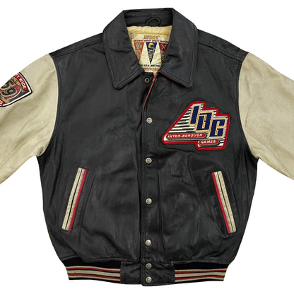 Avirex Interborough Games Leather Varsity Jacket - M