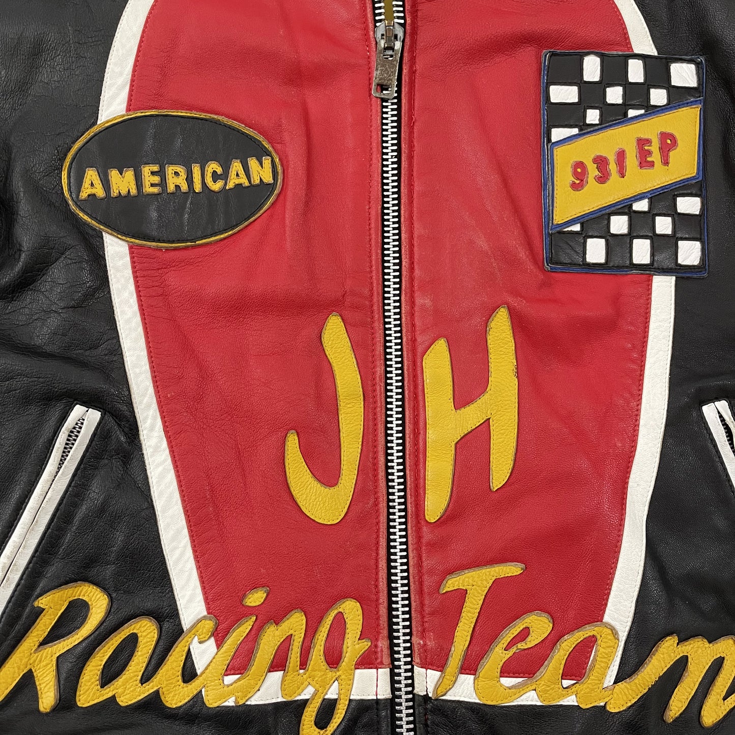 Jeff Hamilton 'JH Racing Team' Leather Biker Jacket - M