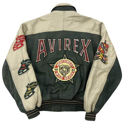 Avirex Wildbears Leather Varsity Jacket - S