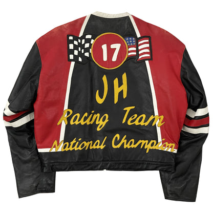 Jeff Hamilton 'JH Racing Team' Leather Biker Jacket - M