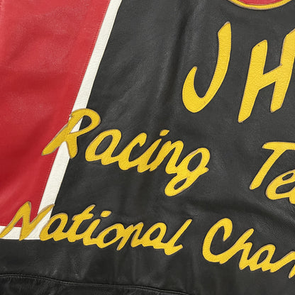 Jeff Hamilton 'JH Racing Team' Leather Biker Jacket - M