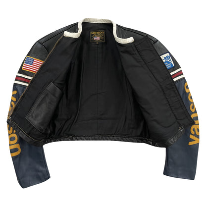 Vanson Leathers One Star Motorcycle Racer Jacket - M