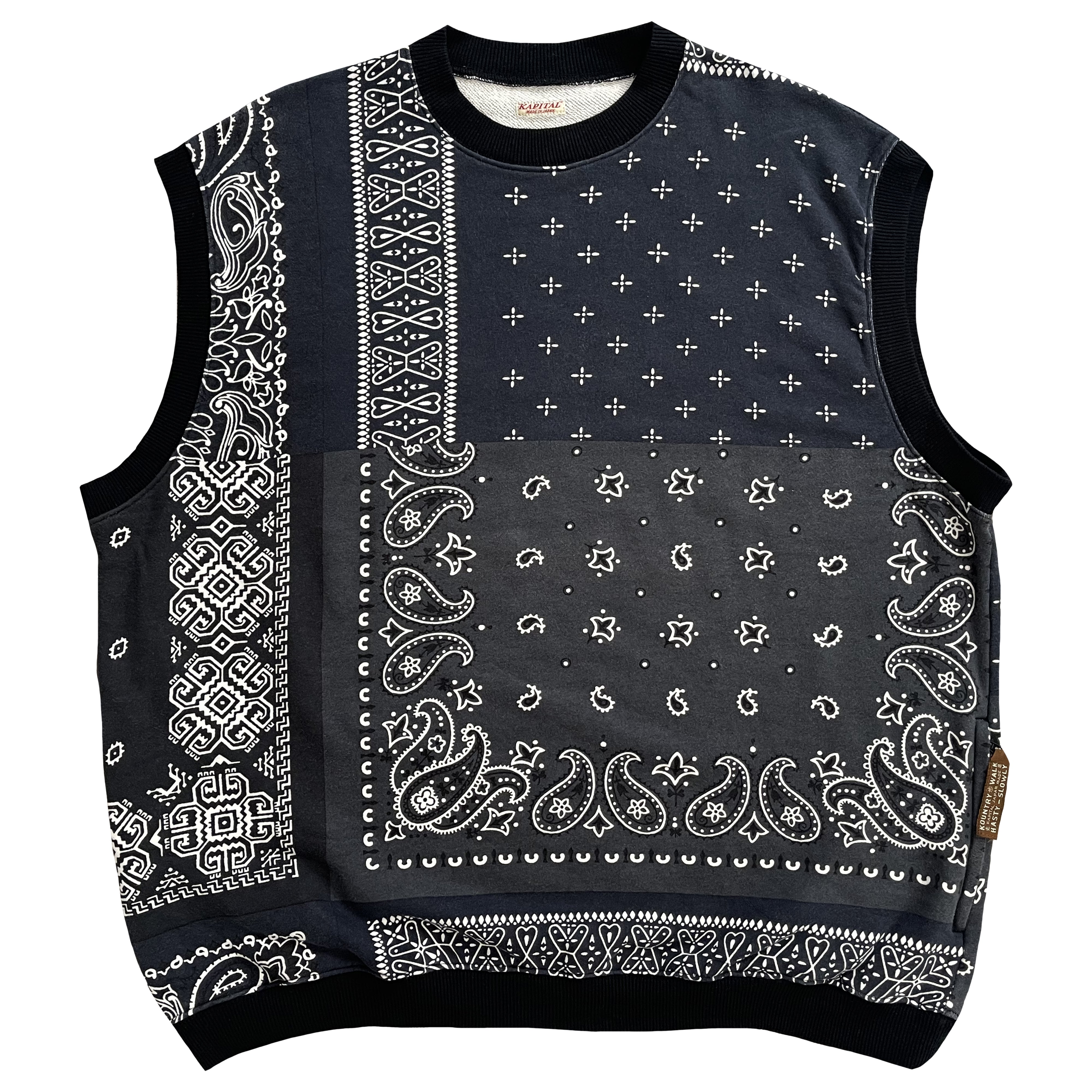 Kapital Bandana Patchwork Sweater Vest The Holy Grail