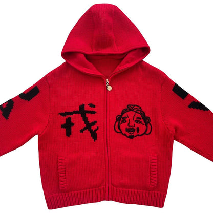 Evisu Cowichan Knitted Hoodie