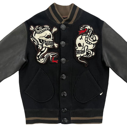 Skull Jeans Varsity Jacket